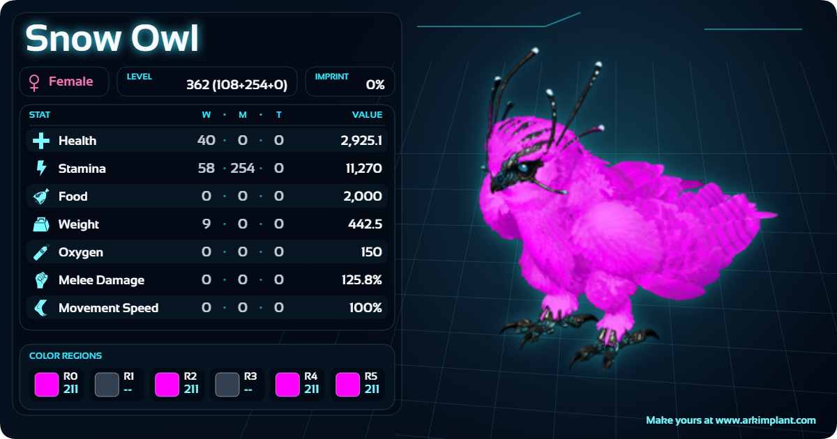 Snow Owl — Solid 211
